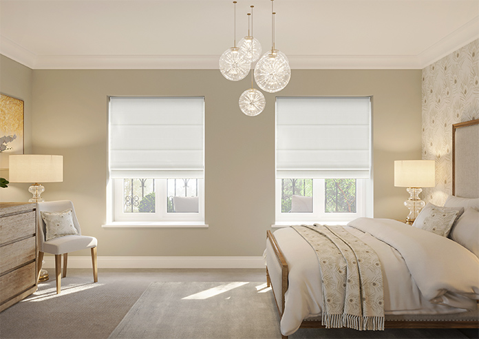 Rhea, Eskimo White - Roman Blind - Image 8